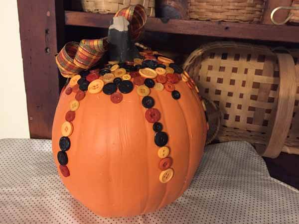 Cute as a Button Pumpkin - Closeup