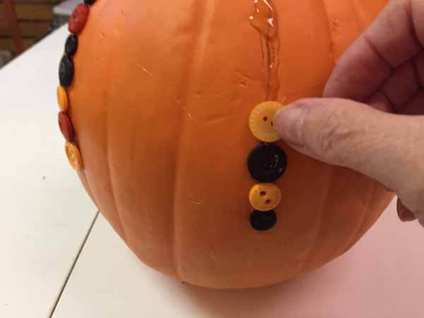 Cute as a Button Pumpkin - Add Buttons