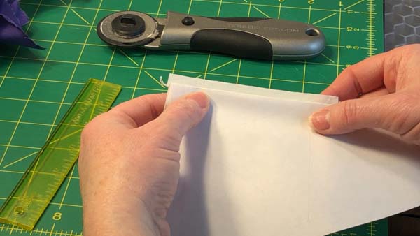 D20 Dice Paper Piece 13 Showing Trimmed Seam