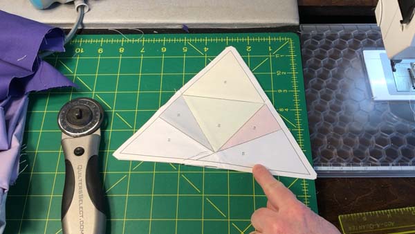 D20 Dice Paper Piece 23 Finished Section Back