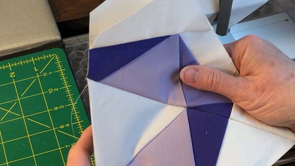 D20 Dice Paper Piece 33 Seam Sewn