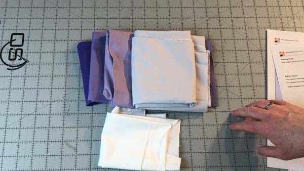 D20 Dice Paper Piece 4 Fabrics