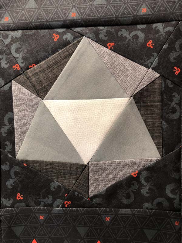 D20 Dice Paper Piece Placemat Closeup