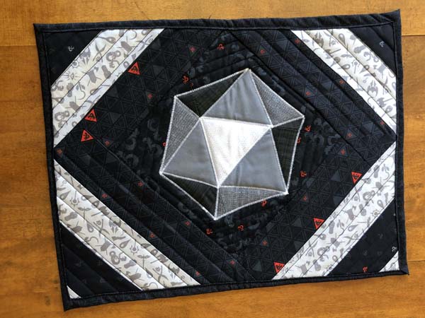 D20 Dice Paper Piece Placemat