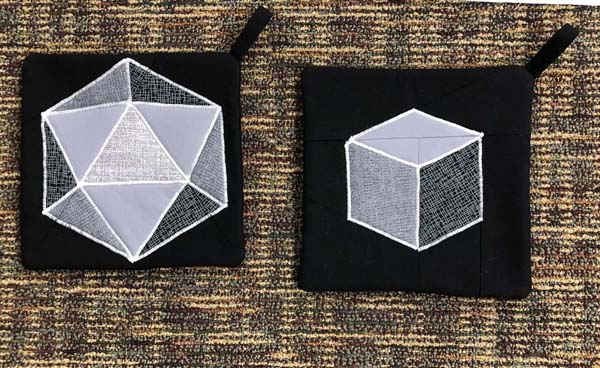 D20 Dice Paper Piece Potholders