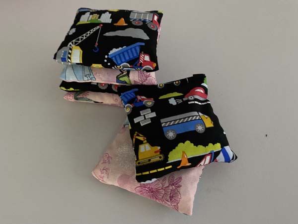 DIY Bean Bags 16 Piles of Bean Bags