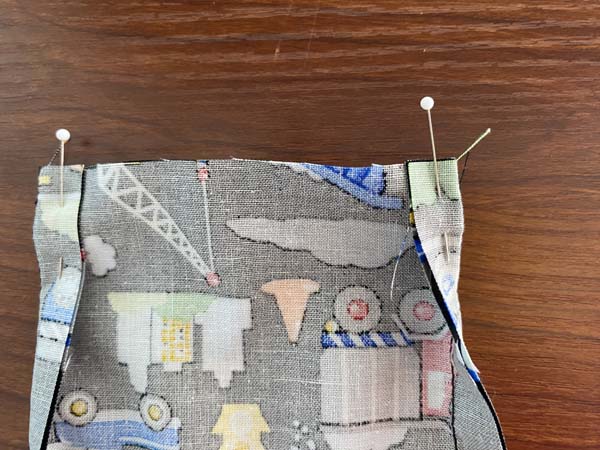 DIY Bean Bags 8 Seams Pinned