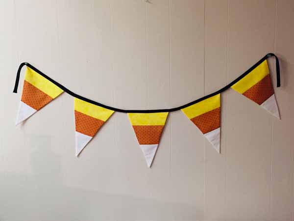 DIY Candy Corn Banner - Finished