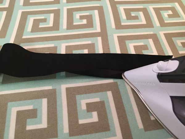 DIY Candy Corn Banner Iron Binding Edges To Center