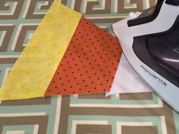 DIY Candy Corn Banner Iron Pieced Front