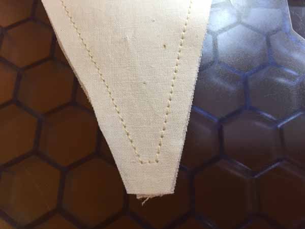 DIY Candy Corn Banner Seam Close Up