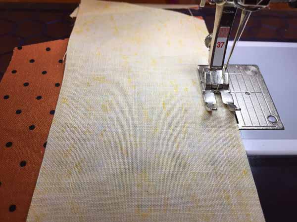 DIY Candy Corn Banner Sew Sections Together