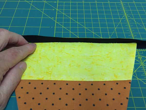 DIY Candy Corn Banner Slide into binding