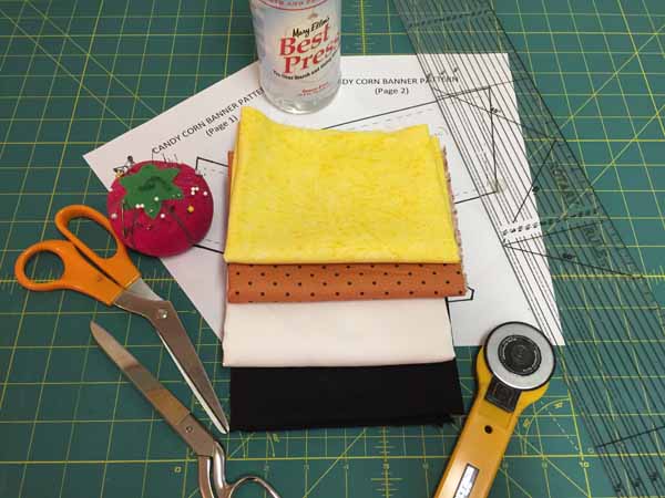 DIY Candy Corn Banner Supplies