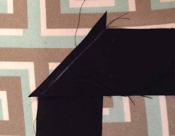 DIY Candy Corn Banner Trim Binding Strips Seam