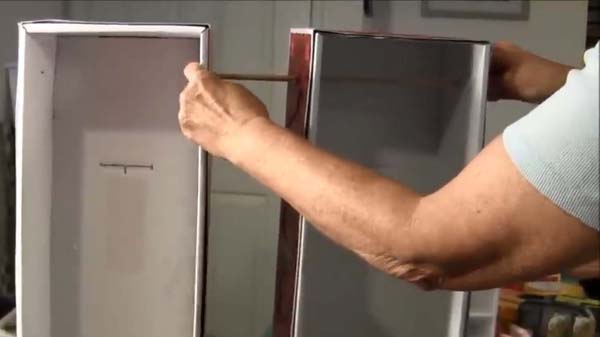 DIY Doll Clothes Closet 5 Dowel Through Boxes