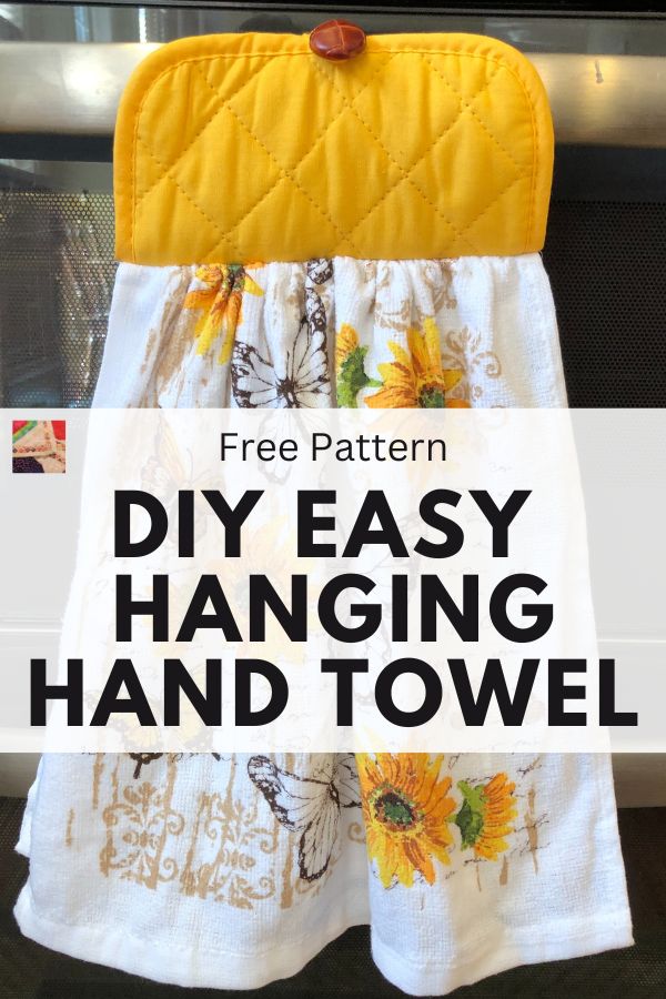 DIY Easy Hanging Hand Towel Tutorial - pin
