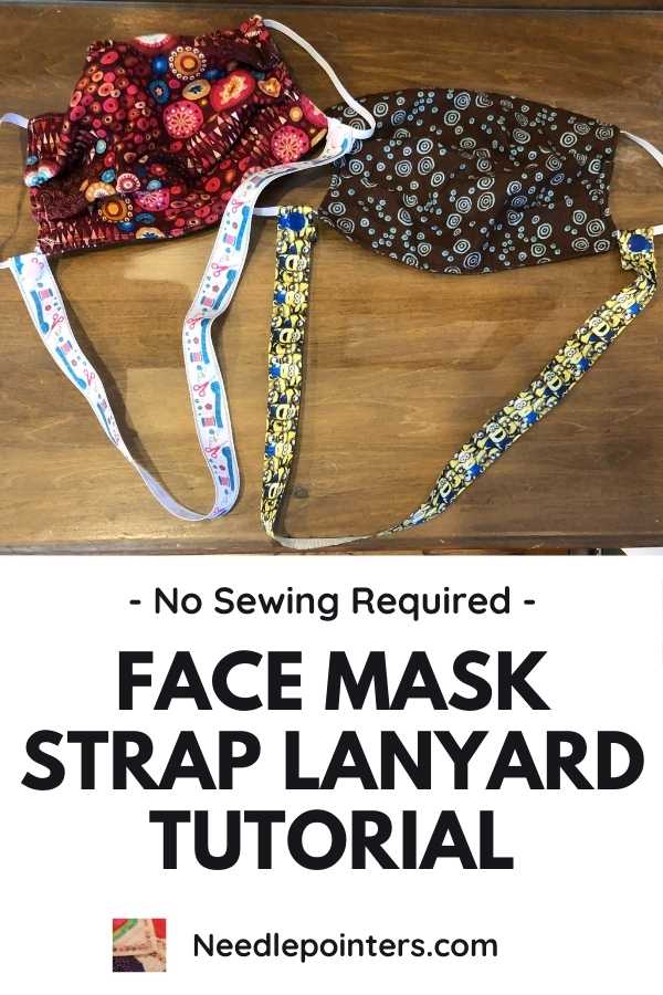 DIY Face Mask Strap Lanyard - pin