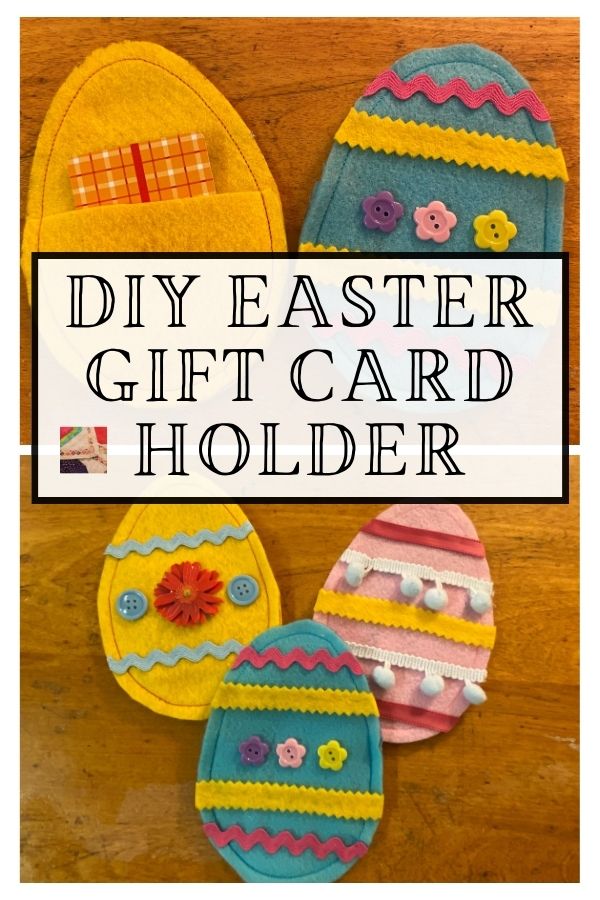 DIY Felt Easter Gift Card Holder - pin