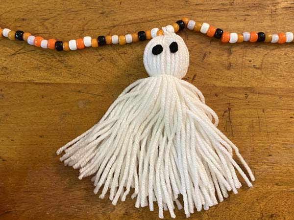 DIY Ghost Garland Tie On Ghost