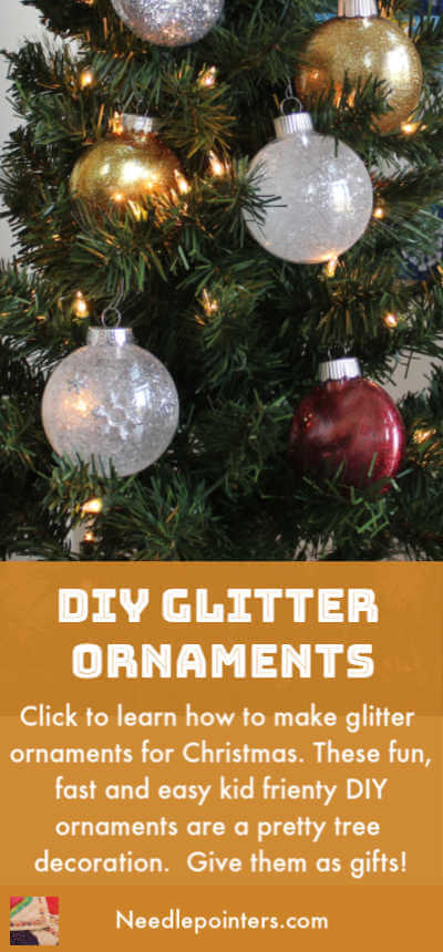 Glitter Ornaments Tutorial - pin
