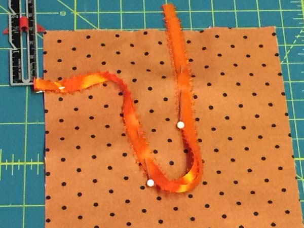 DIY Halloween Goodie Bags Pin Ribbon