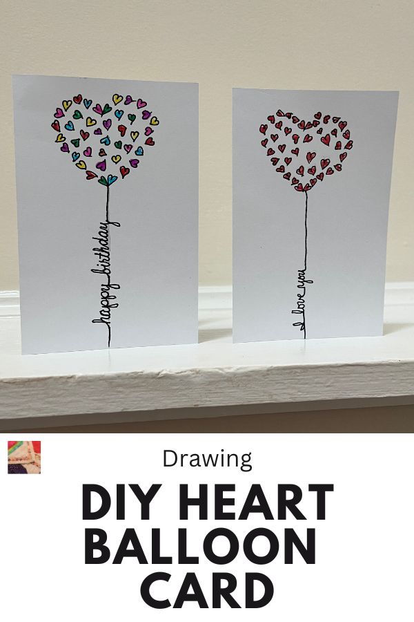 DIY Heart Balloon Card Pin 2