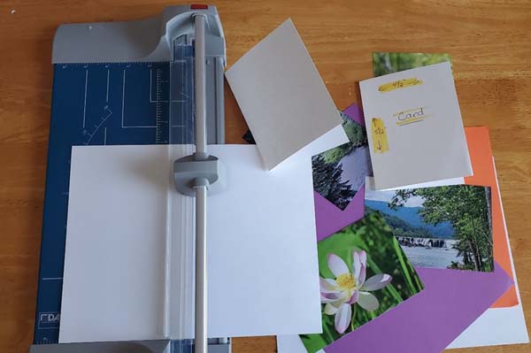 DIY Photo Cards 1 Cut Cardstock