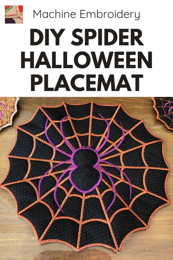 DIY Spider Placemat - pin