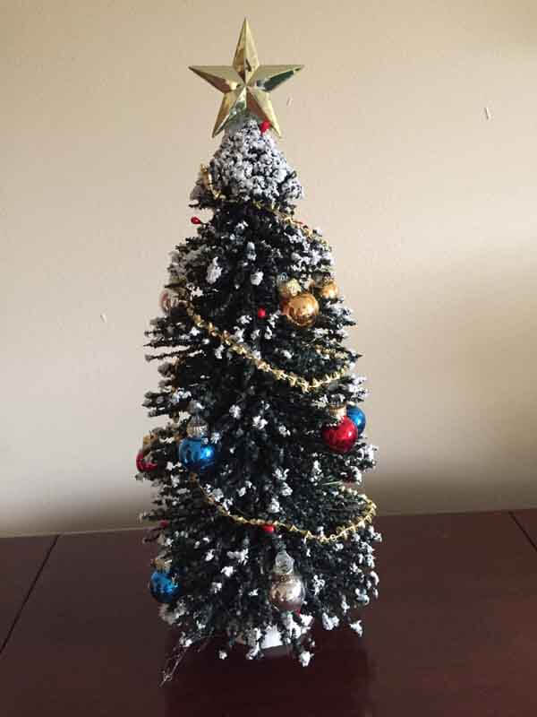 DIY Tabletop Christmas Tree Tutorial - Finished Tree