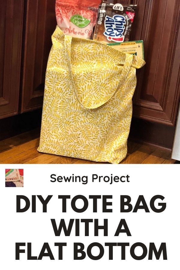 DIY Tote Bag with Flat Bottom - pin