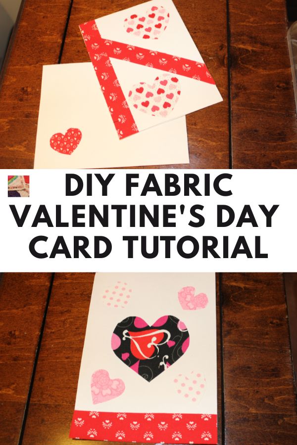 DIY Scrap Fabric Valentine Card Tutorial - pin