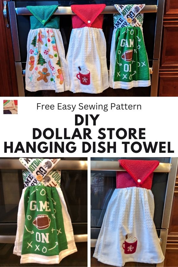 DIY Washcloth Hanging Kitchen Towel - pin
