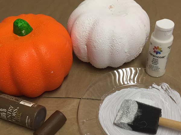DIY White Lace Pumpkin Paint