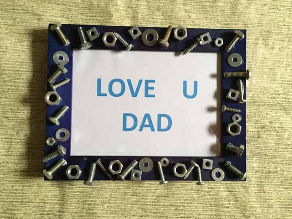 Nuts and Bolts Picture Frame