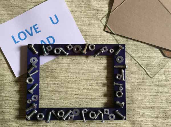 Dad Nuts and Bolts Picture Frame - Glued