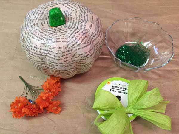 Decoupage Book Pumpkin - Decorations