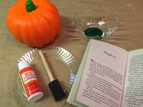 Decoupage Book Pumpkin - Supplies