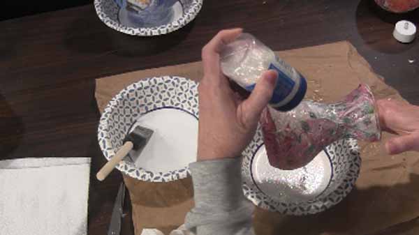 Decoupage Tea Light Holder Tutorial Add Glitter