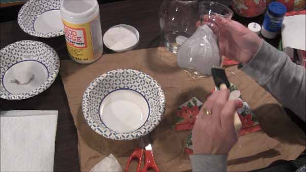 Decoupage Tea Light Holder Tutorial Apply Mod Podge