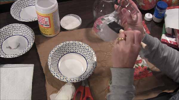 Decoupage Tea Light Holder Tutorial Apply More Mod Podge