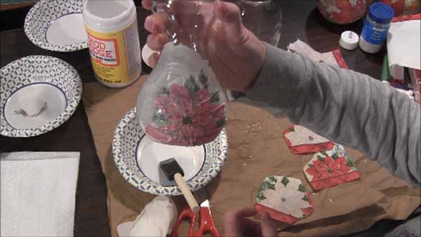 Decoupage Tea Light Holder Tutorial Mod Podge Covers Napkin