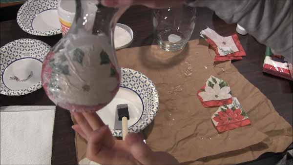 Decoupage Tea Light Holder Tutorial More Mod Podge Covers Napkin