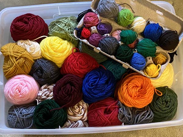 Diamond Overlay Scrapghan Yarn Balls
