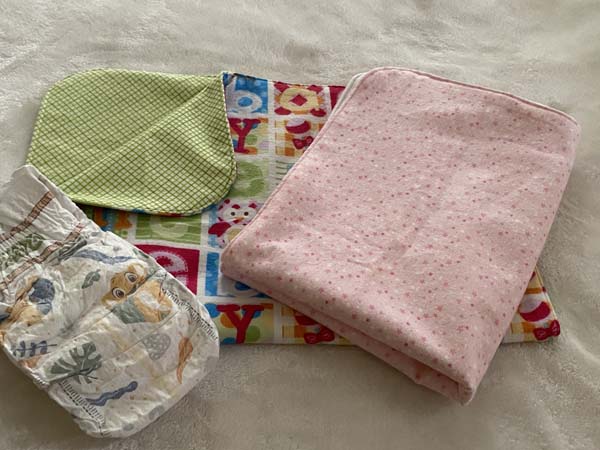 Diaper Changing Pad Two Finished with Diaper
