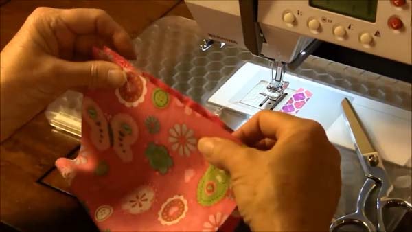 Doll Backpack 14 Fold Main Fabric Right Sides Together