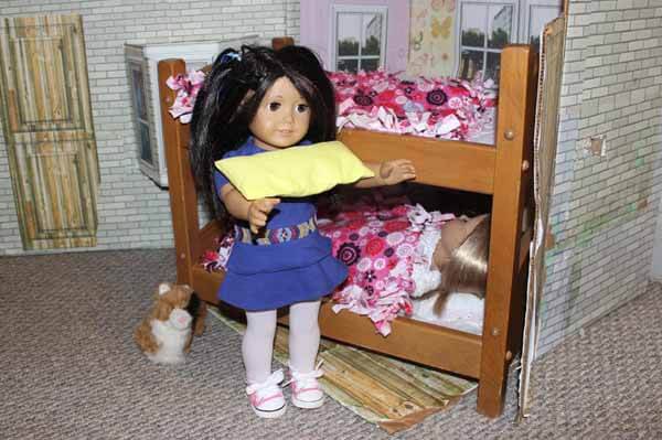 Doll Bed Pillow Tutorial - Doll with Pillow