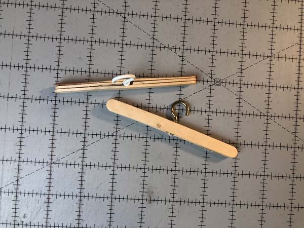 Doll Clothes Hanger Two Hangers One from top