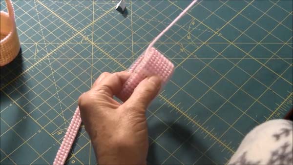 Doll Easter Basket Plastic Canvas 12 Stitch Circle Closed