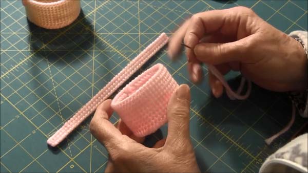 Doll Easter Basket Plastic Canvas 17 Basket finished